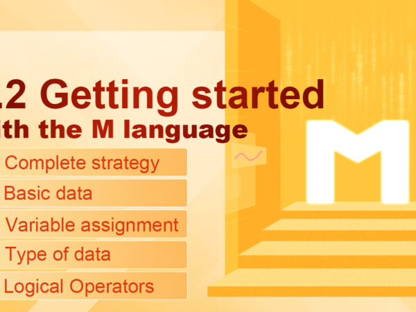 3.2 Getting started with the M language