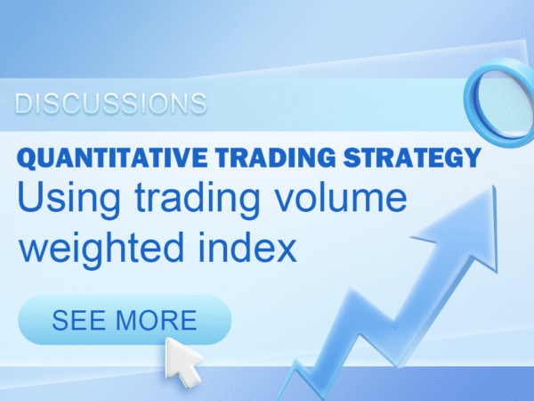 Quantitative trading strategy using trading volume weighted index